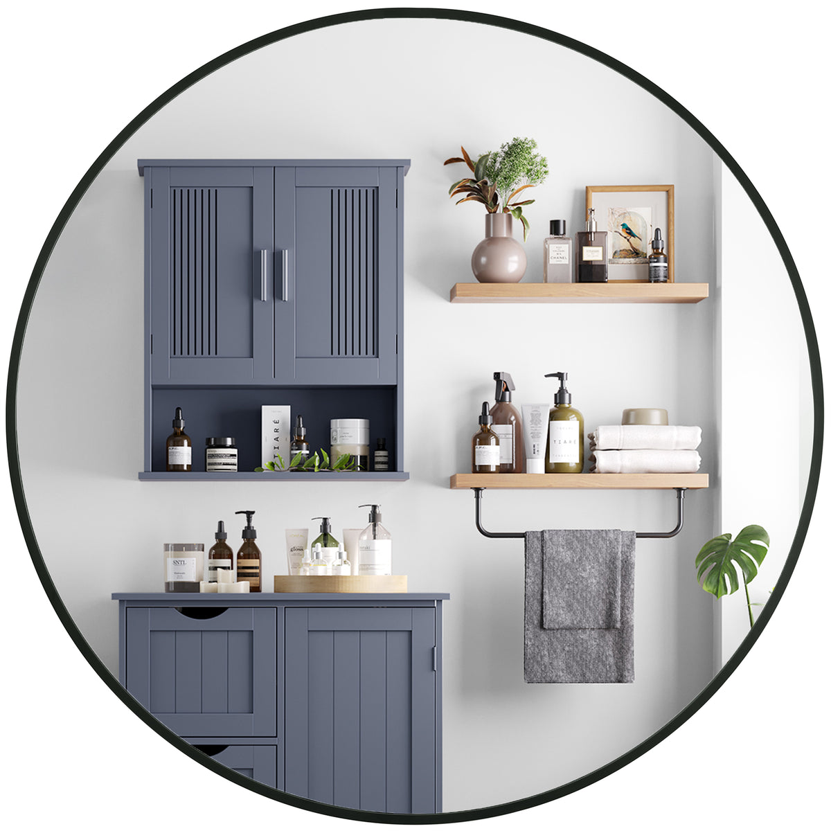 Ronde Wandspiegel met Metalen Frame