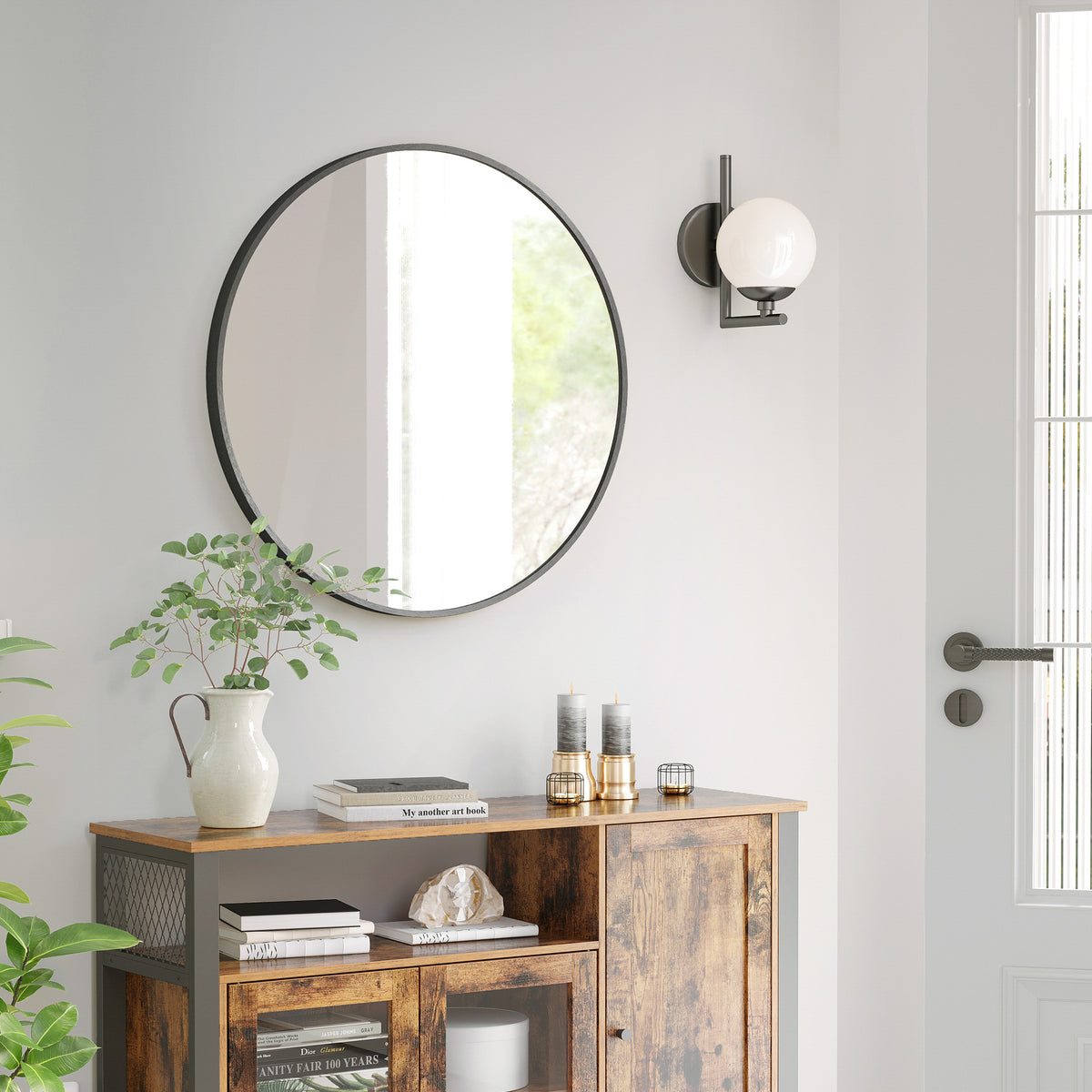 Ronde Wandspiegel met Metalen Frame