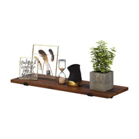 Zwevende Wandplanken Set van 2 in Vintage Houtlook, 60 x 20 x 7 cm