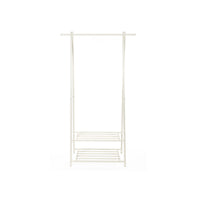 Kledingrek met Schoenenrek en 2 Planken, Metaal, 87,5 x 155 x 41 cm