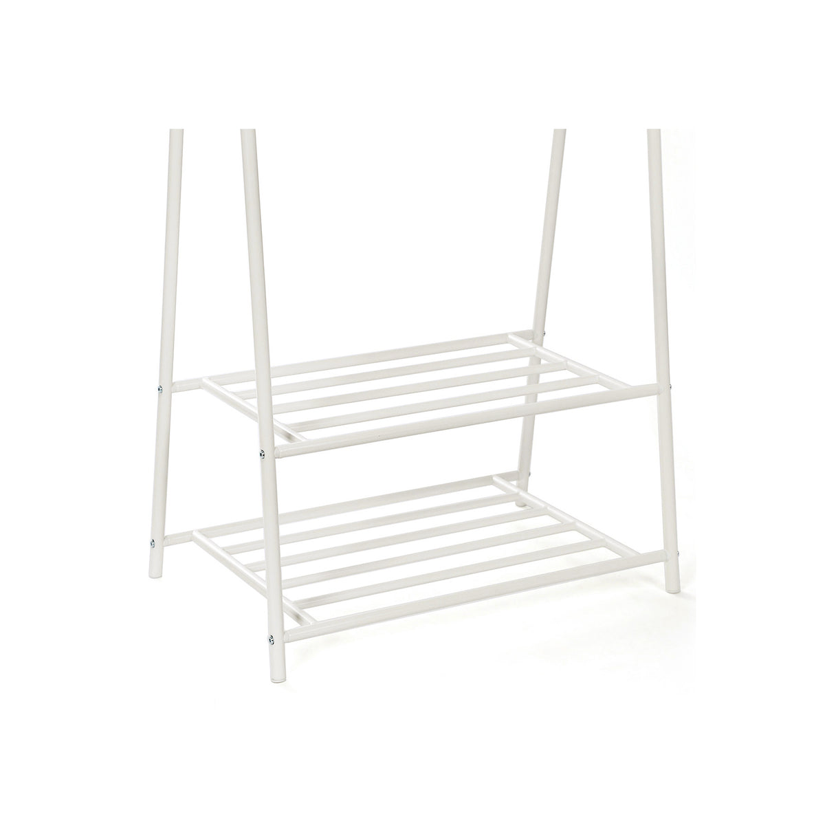 Kledingrek met Schoenenrek en 2 Planken, Metaal, 87,5 x 155 x 41 cm