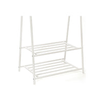 Kledingrek met Schoenenrek en 2 Planken, Metaal, 87,5 x 155 x 41 cm