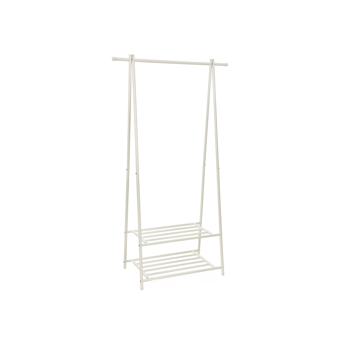 Kledingrek met Schoenenrek en 2 Planken, Metaal, 87,5 x 155 x 41 cm