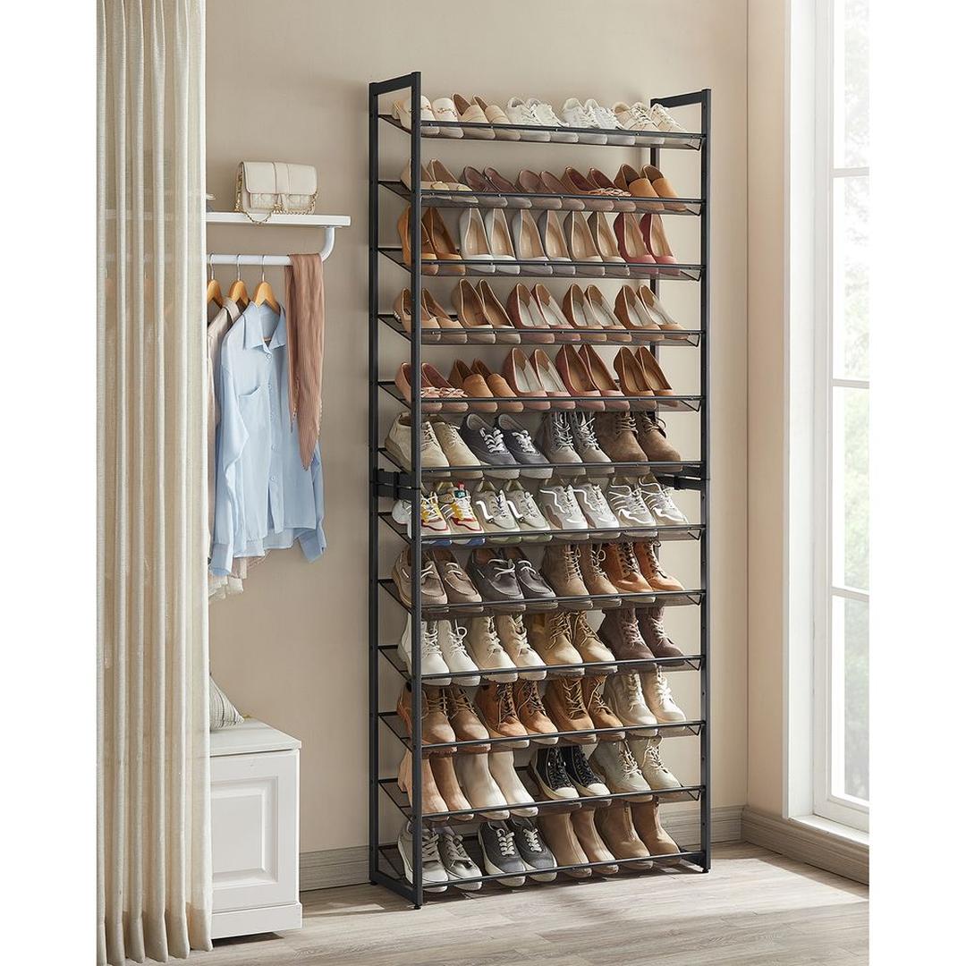 12-Laags Schoenenrek Voor 48 Paar Schoenen met Stapelbaar Ontwerp – productweergave 3 | De Groot Living