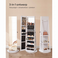 360° Draaibare Sieradenkast met Spiegel en LED-Verlichting – productweergave 6 | De Groot Living