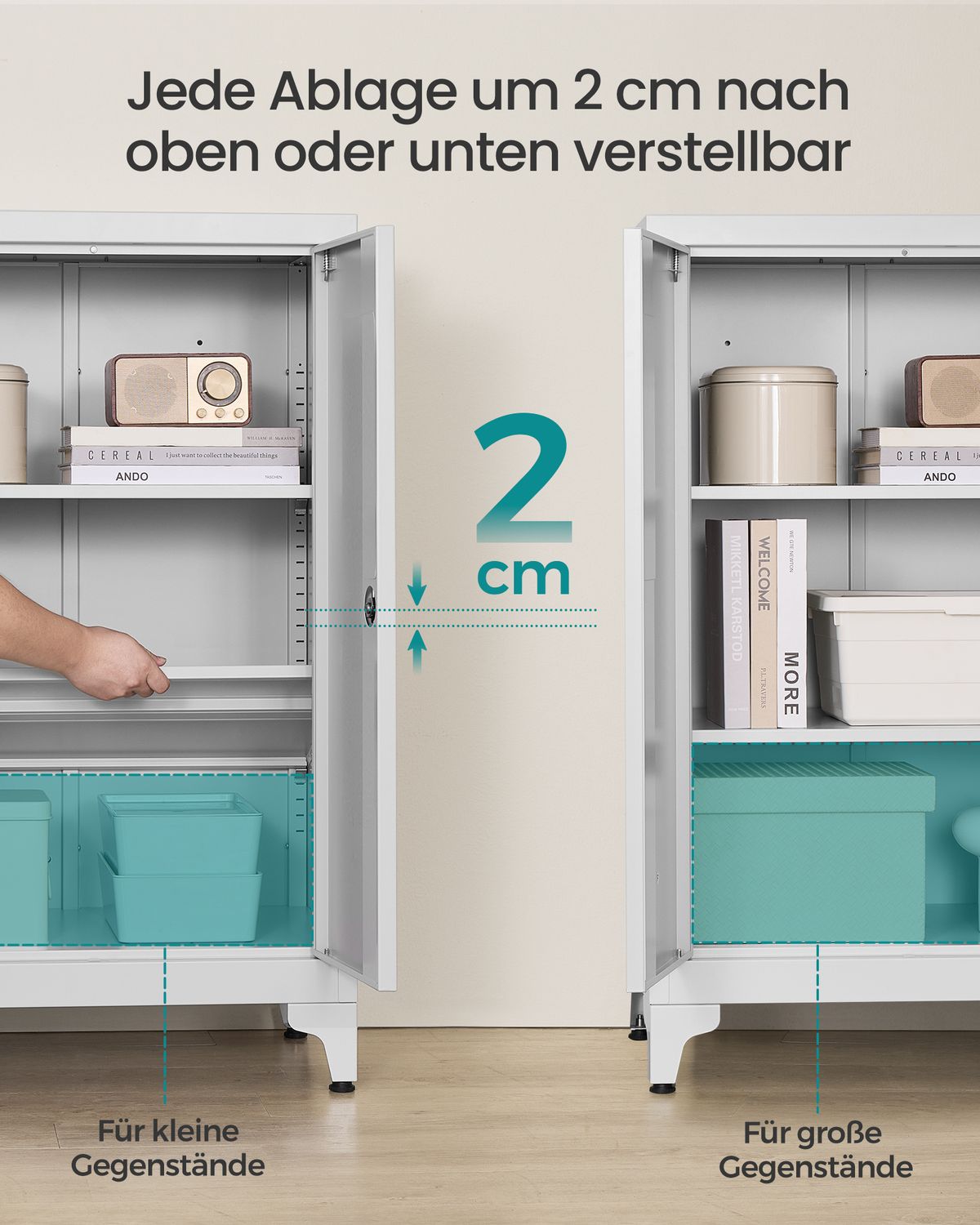 Afsluitbare Stalen Opbergkast met 2 Deuren – productweergave 18 | De Groot Living