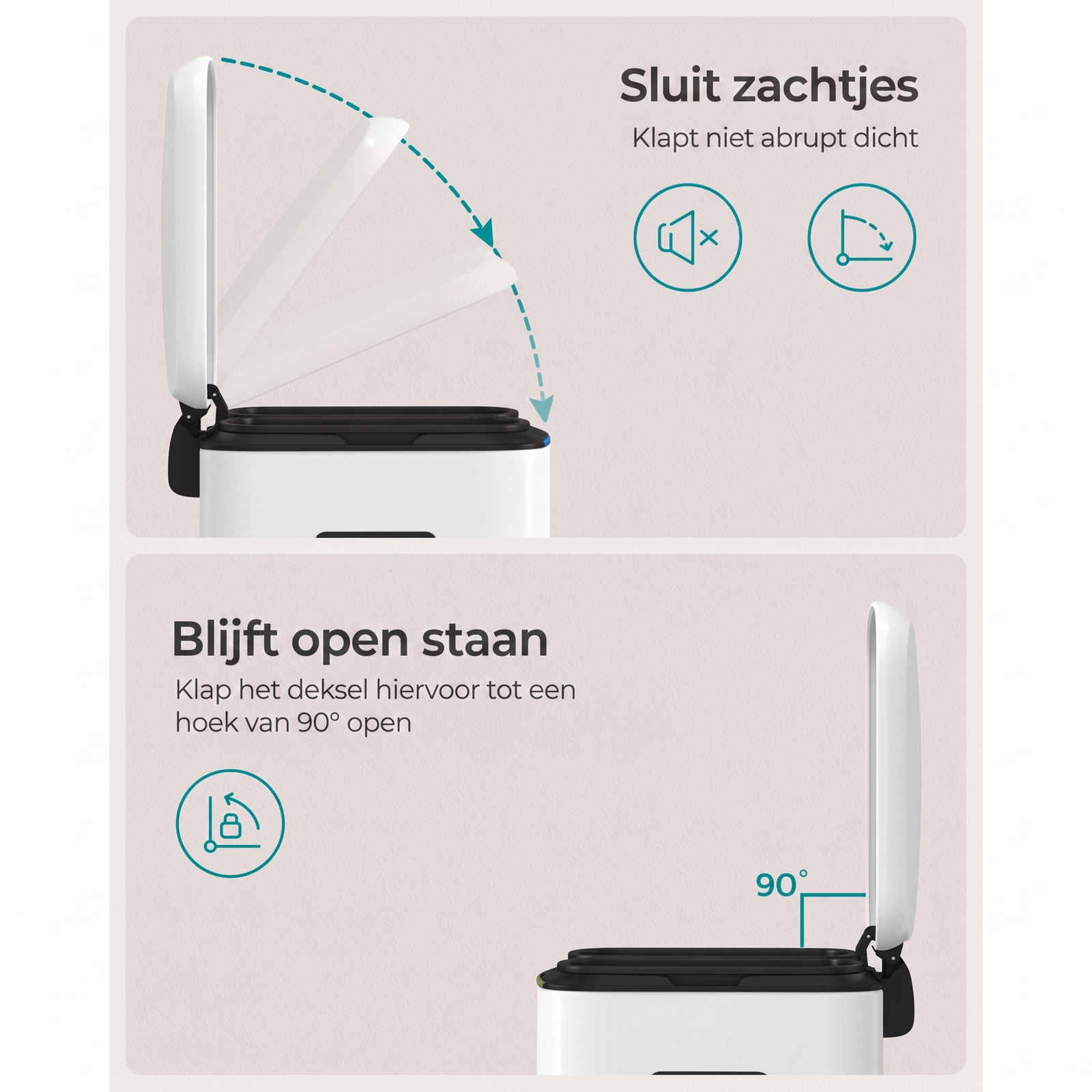 Afvalscheidingsbak met 2 Vakken – productweergave 8 | De Groot Living