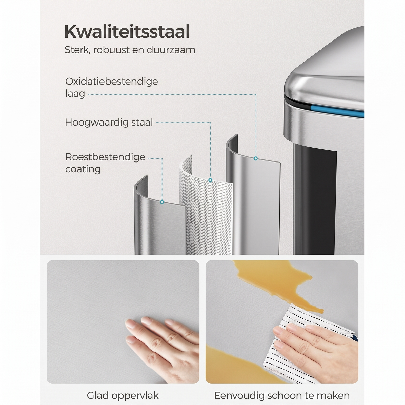 Afvalscheidingsbak met 2 Vakken – productweergave 14 | De Groot Living