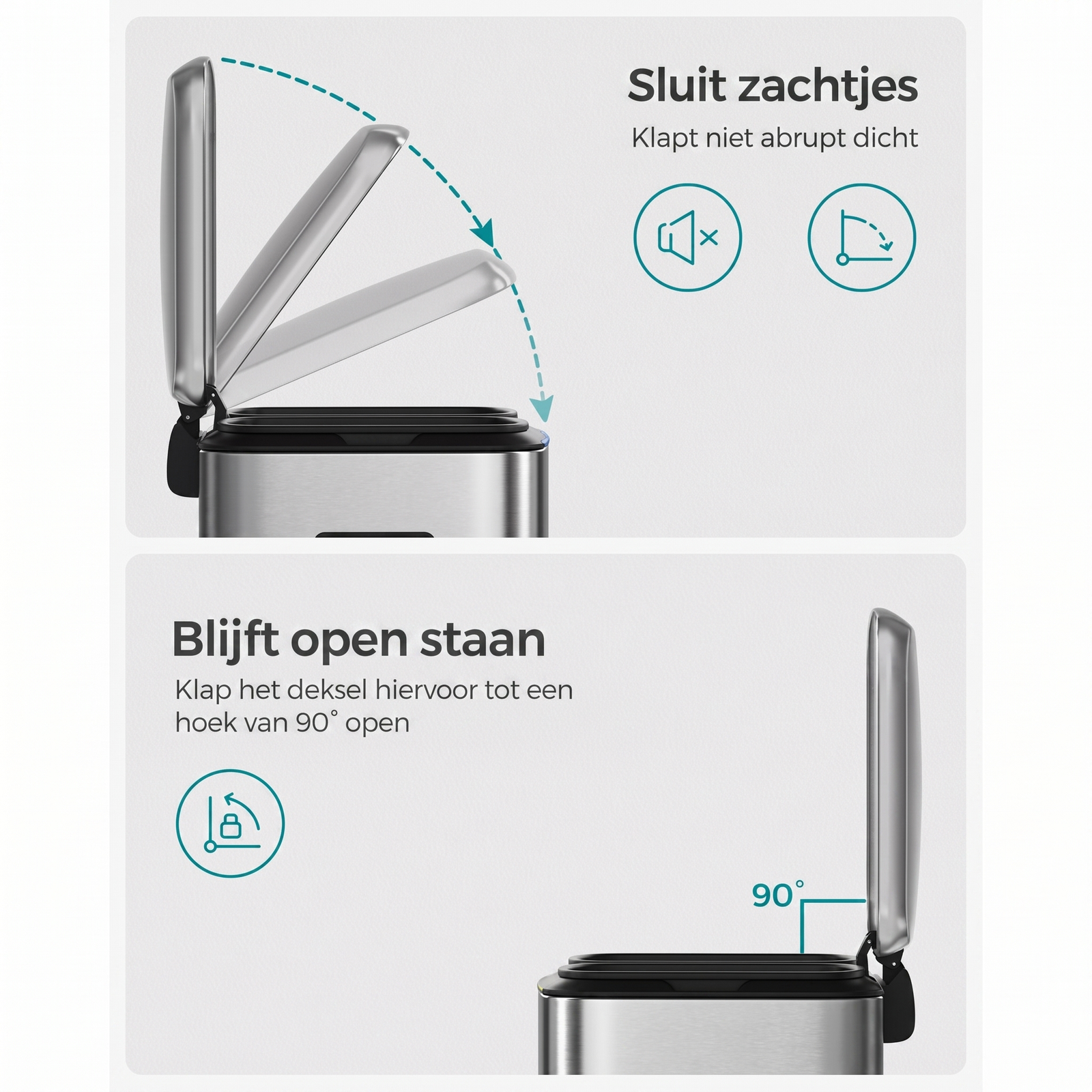 Afvalscheidingsbak met 2 Vakken – productweergave 15 | De Groot Living