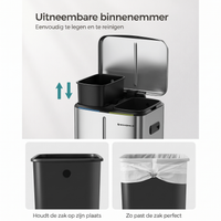 Afvalscheidingsbak met 2 Vakken – productweergave 16 | De Groot Living