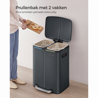 Afvalscheidingsbak met 2 Vakken – productweergave 26 | De Groot Living