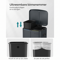 Afvalscheidingsbak met 2 Vakken – productweergave 29 | De Groot Living