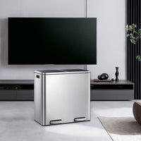 Afvalscheidingsbak met 2 Vakken en Pedaalbediening – productweergave 6 | De Groot Living