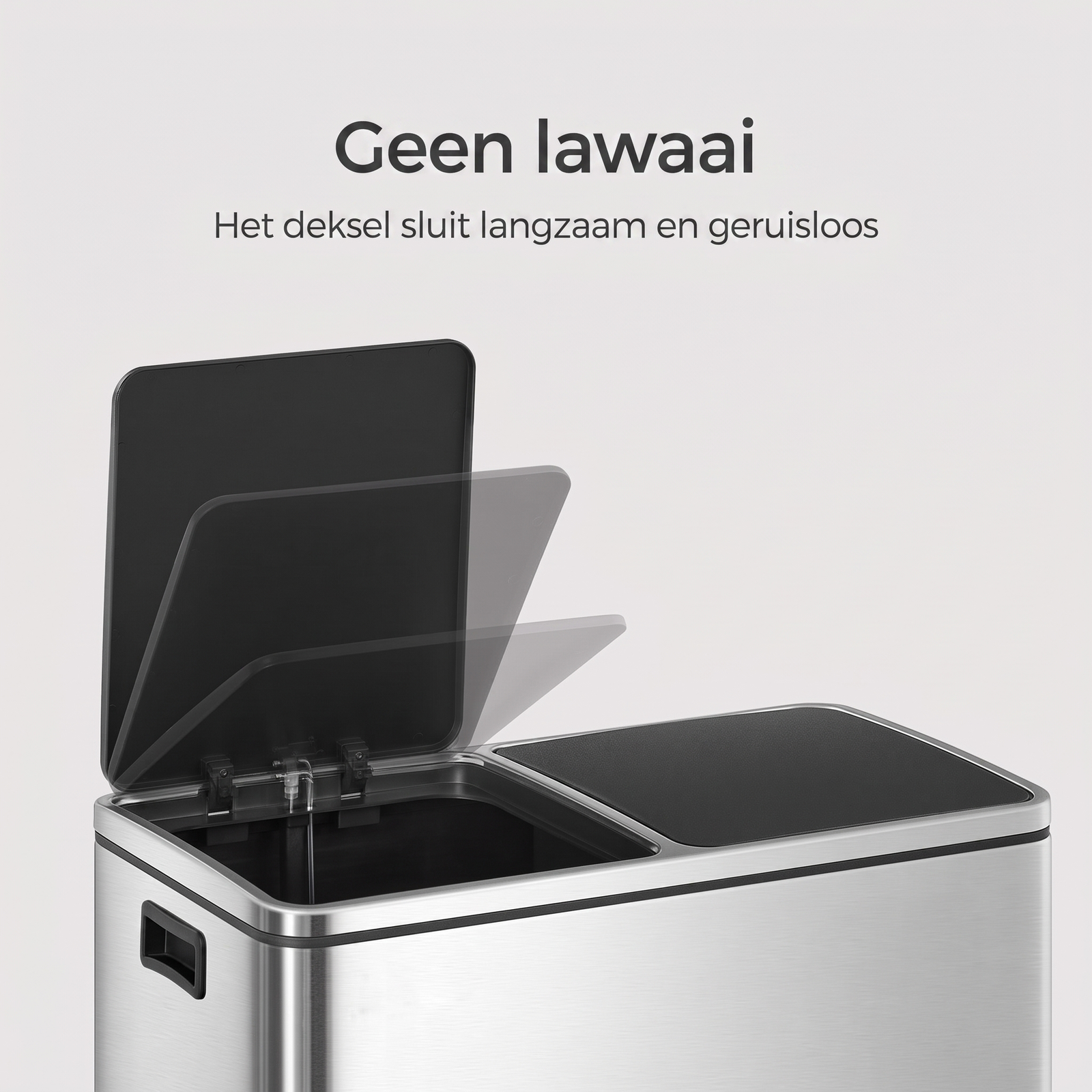 Afvalscheidingsbak met 2 Vakken en Pedaalbediening – productweergave 9 | De Groot Living