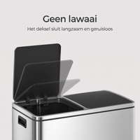 Afvalscheidingsbak met 2 Vakken en Pedaalbediening – productweergave 9 | De Groot Living