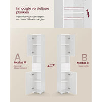 Badkamerkast met Lade en Verstelbare Legplanken 30 x 30 x 170 cm – productweergave 5 | De Groot Living