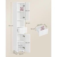 Badkamerkast met Lade en Verstelbare Legplanken 30 x 30 x 170 cm – productweergave 6 | De Groot Living