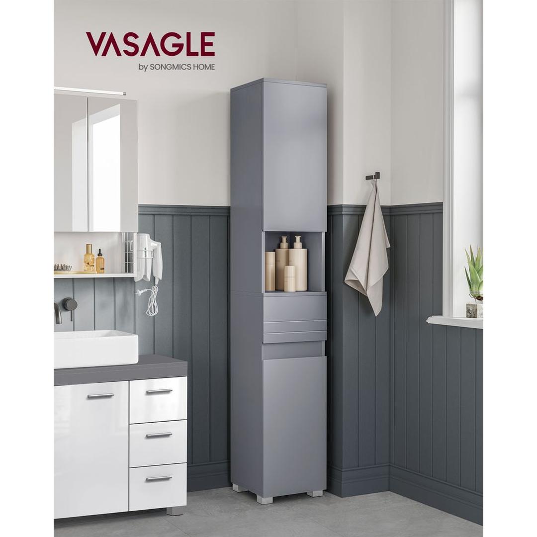 Badkamerkast met Lade en Verstelbare Legplanken 30 x 30 x 170 cm – productweergave 8 | De Groot Living