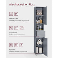 Badkamerkast met Lade en Verstelbare Legplanken 30 x 30 x 170 cm – productweergave 9 | De Groot Living