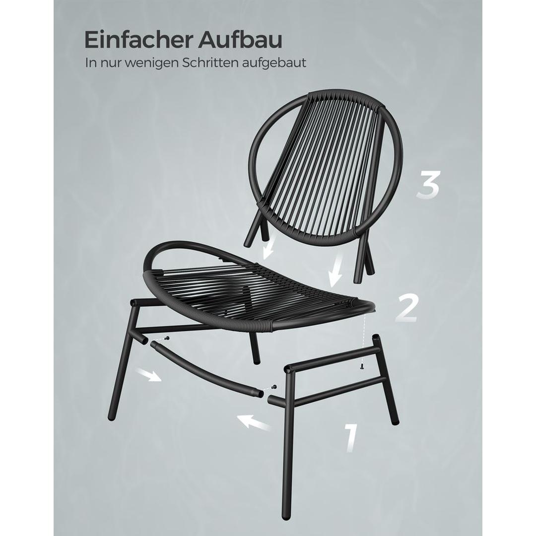 Balkonmeubelset Met Tafel en 2 Stoelen Voor Balkon en Terras – productweergave 8 | De Groot Living