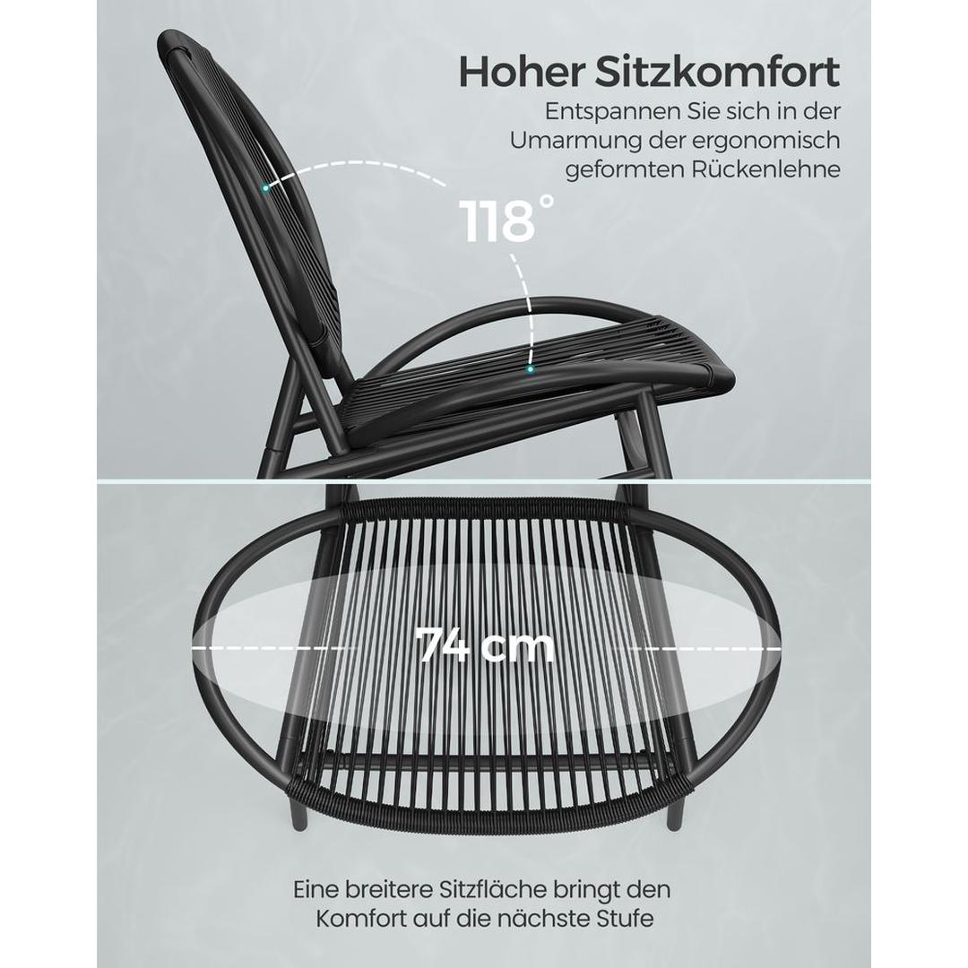 Balkonmeubelset Met Tafel en 2 Stoelen Voor Balkon en Terras – productweergave 10 | De Groot Living