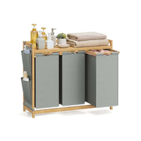 Bamboe Wasmand met 3 Vakken – productweergave 1 | De Groot Living