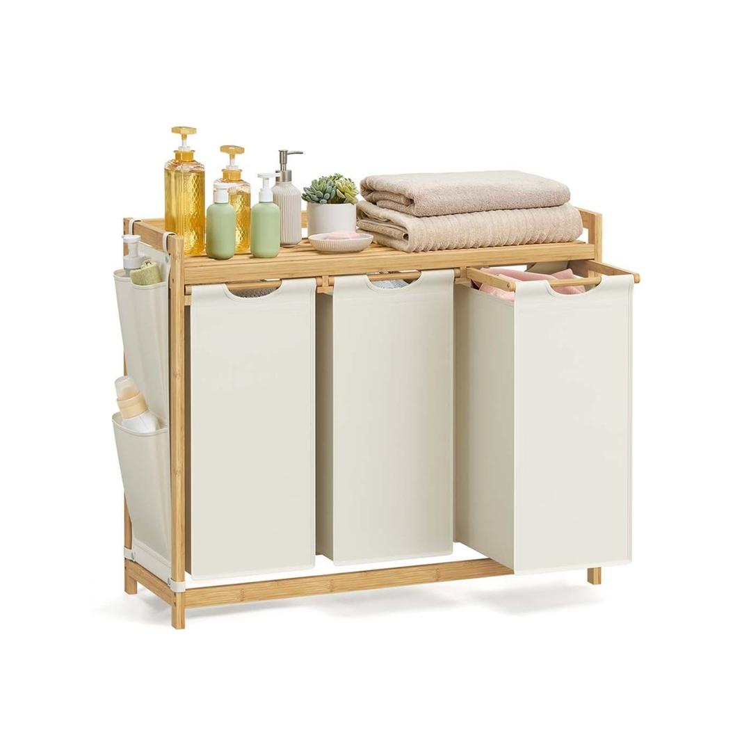 Bamboe Wasmand met 3 Vakken – productweergave 2 | De Groot Living
