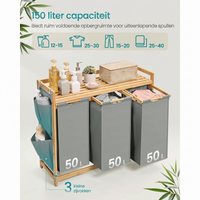 Bamboe Wasmand met 3 Vakken – productweergave 7 | De Groot Living