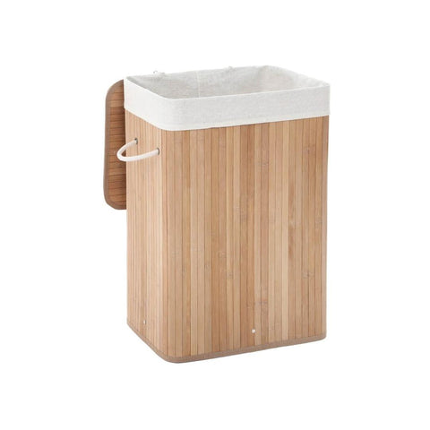 Bamboe Wasmand van 72 Liter met Deksel en Uitneembare Waszak – productweergave 1 | De Groot Living