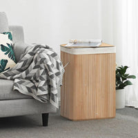 Bamboe Wasmand van 72 Liter met Deksel en Uitneembare Waszak – productweergave 4 | De Groot Living