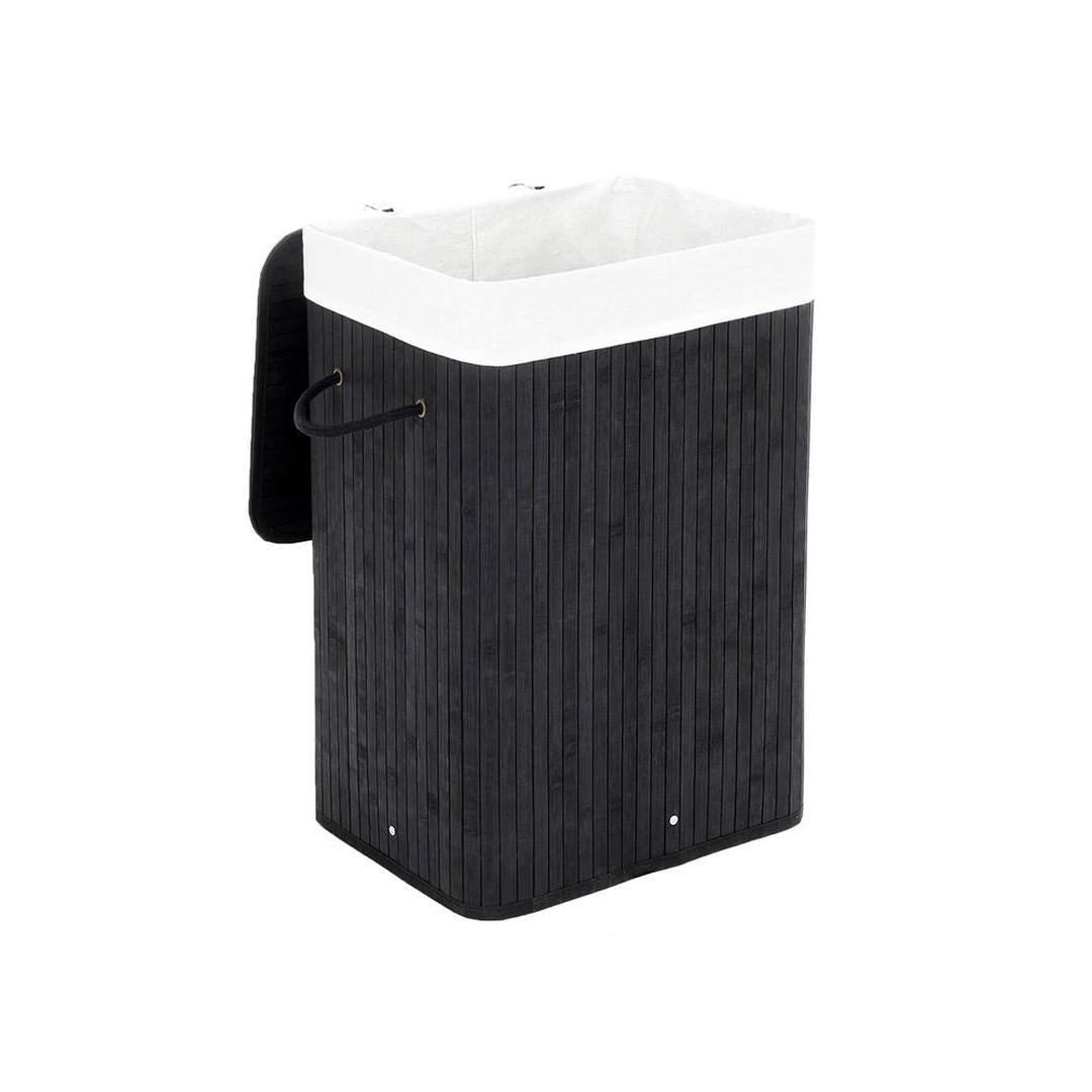 Bamboe Wasmand van 72 Liter met Deksel en Uitneembare Waszak – productweergave 13 | De Groot Living