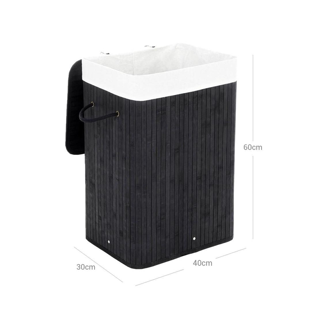 Bamboe Wasmand van 72 Liter met Deksel en Uitneembare Waszak – productweergave 14 | De Groot Living