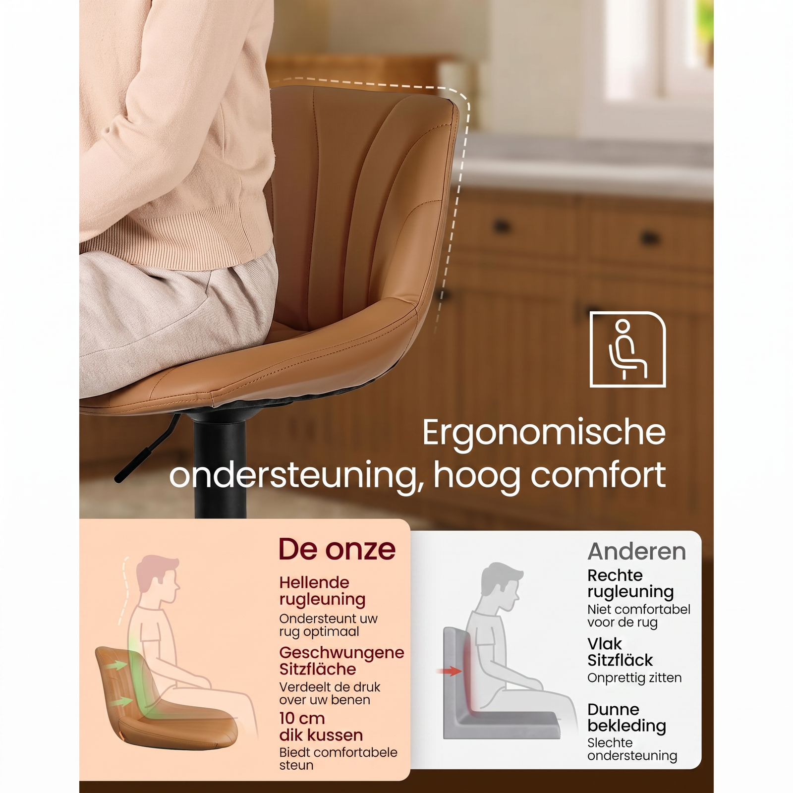 Barkrukken Set van 2 – productweergave 4 | De Groot Living