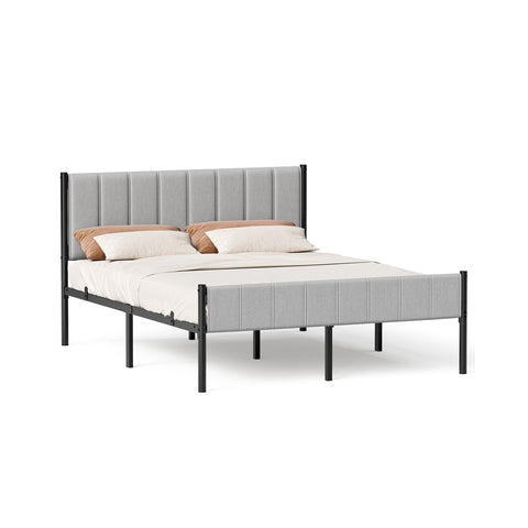 Bedframe met Zacht Hoofdbord en Stevig Metalen Frame – productweergave 2 | De Groot Living