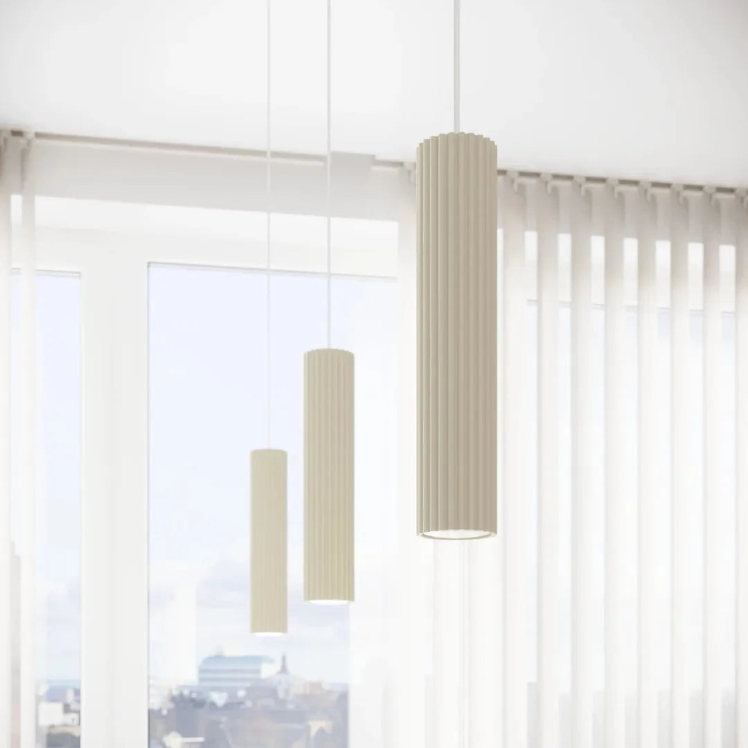 Beige Hanglamp met Cilindervormige Kap en GU10-Fitting – productweergave 4 | De Groot Living