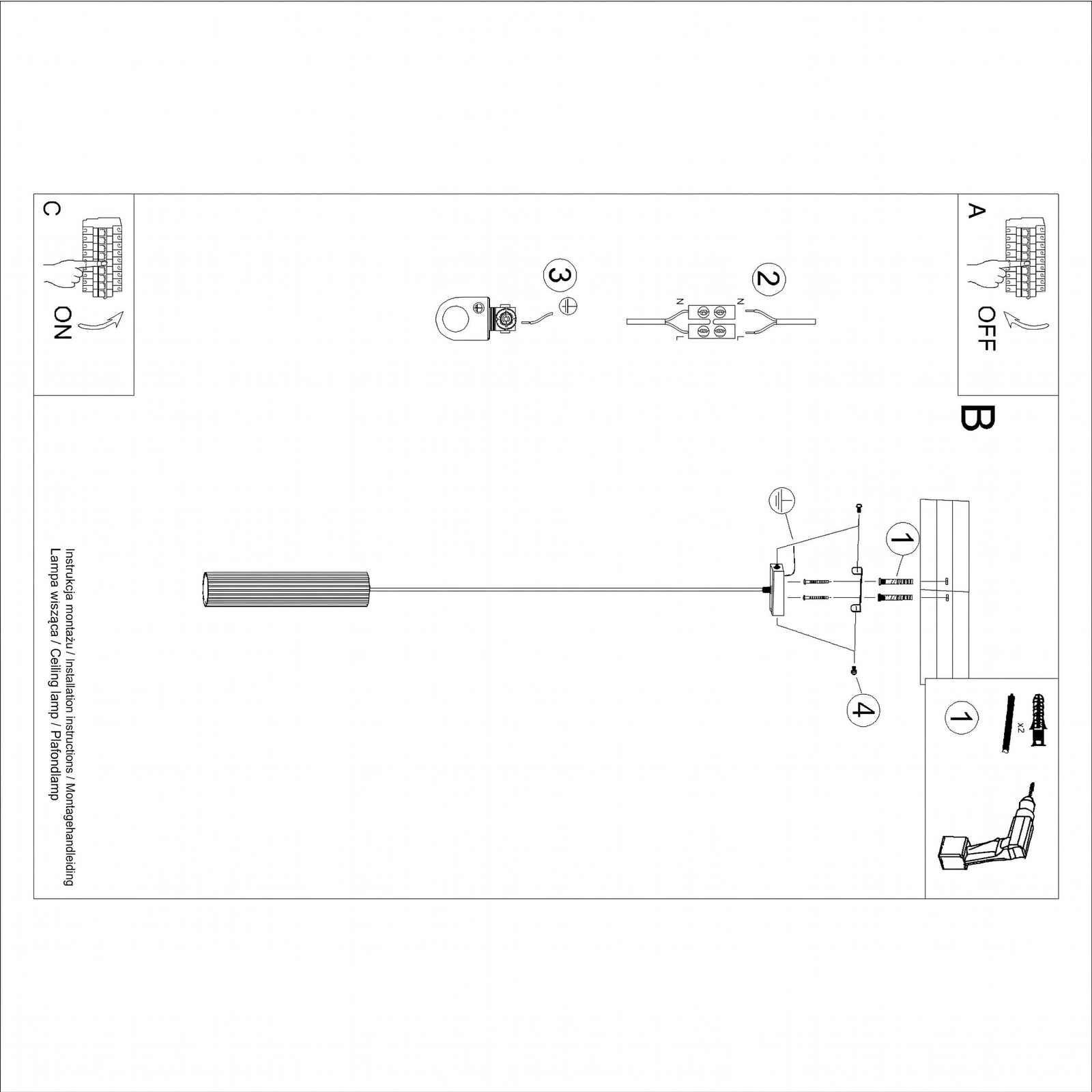 Beige Hanglamp met Cilindervormige Kap en GU10-Fitting – productweergave 12 | De Groot Living