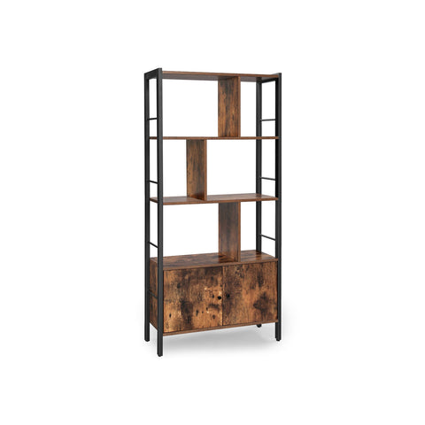 Boekenkast met 4 Open Planken en Stalen Frame in Industrieel Design – productweergave 1 | De Groot Living