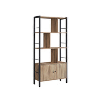 Boekenkast met 4 Open Planken en Stalen Frame in Industrieel Design – productweergave 2 | De Groot Living