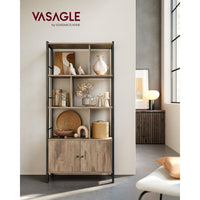 Boekenkast met 4 Open Planken en Stalen Frame in Industrieel Design – productweergave 3 | De Groot Living
