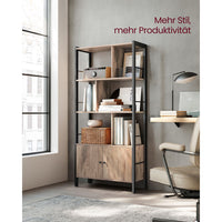 Boekenkast met 4 Open Planken en Stalen Frame in Industrieel Design – productweergave 4 | De Groot Living