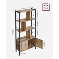 Boekenkast met 4 Open Planken en Stalen Frame in Industrieel Design – productweergave 7 | De Groot Living