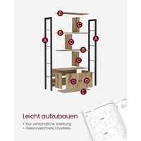 Boekenkast met 4 Open Planken en Stalen Frame in Industrieel Design – productweergave 9 | De Groot Living