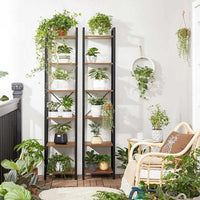 Boekenkast Met 6 Legplanken In Industriële Stijl Van Staal en Houtlook – productweergave 8 | De Groot Living