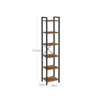 Boekenkast Met 6 Legplanken In Industriële Stijl Van Staal en Houtlook – productweergave 10 | De Groot Living