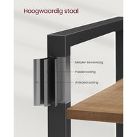 Boekenkast Met 6 Legplanken In Industriële Stijl Van Staal en Houtlook – productweergave 15 | De Groot Living