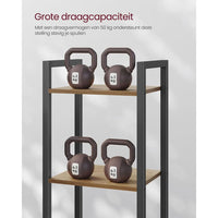 Boekenkast Met 6 Legplanken In Industriële Stijl Van Staal en Houtlook – productweergave 17 | De Groot Living