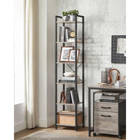 Boekenkast Met 6 Legplanken In Industriële Stijl Van Staal en Houtlook – productweergave 18 | De Groot Living