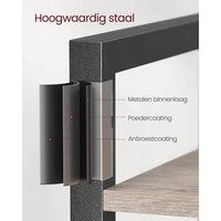 Boekenkast Met 6 Legplanken In Industriële Stijl Van Staal en Houtlook – productweergave 22 | De Groot Living