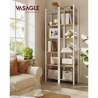 Boekenkast Met 6 Legplanken In Industriële Stijl Van Staal en Houtlook – productweergave 27 | De Groot Living