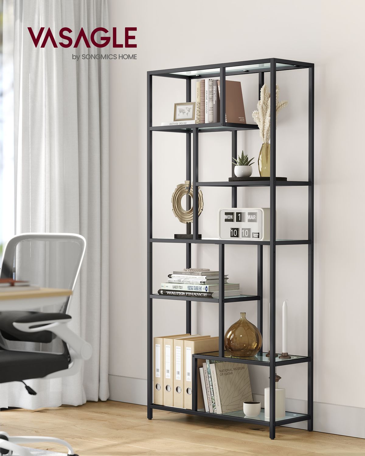Boekenkast met 6 Planken van Gehard Glas – productweergave 7 | De Groot Living